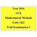 VCE Mathematical Methods Units 1 and 2 - Exam 1 (technology free)